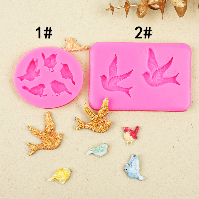 Nueva golondrina pájaro silicona molde Mesa decoración colgante hecho a mano epoxi DIY accesorios de la joyería decoración del molde