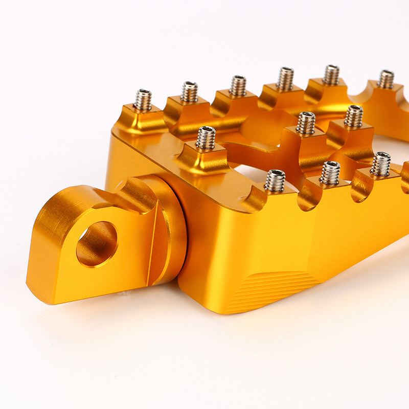 Accesorios de modificación CNC para motocicleta todoterreno de aleación de aluminio colorida flor de ciruela recta redonda delantera y trasera pedales de pie universales