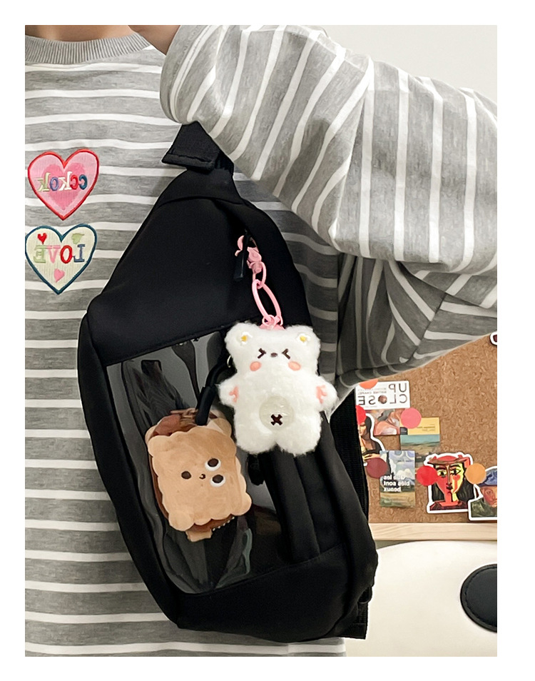 Japanese-style Instagram niche chest bags are selling well. Simple and versatile solid-color crossbody bags and Instagram student fresh single-shoulder bags are also selling well Specification drawing