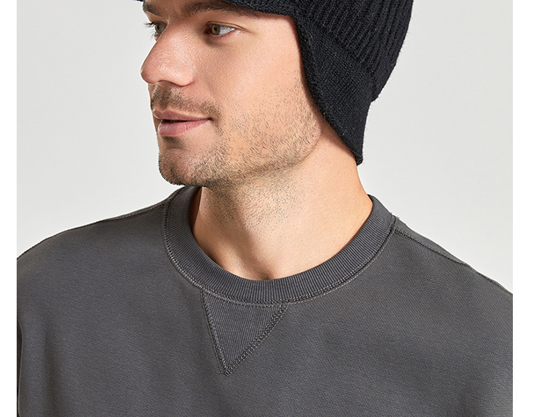Cappellino baseball uomo invernale in maglia con paraorecchie_voghion.com