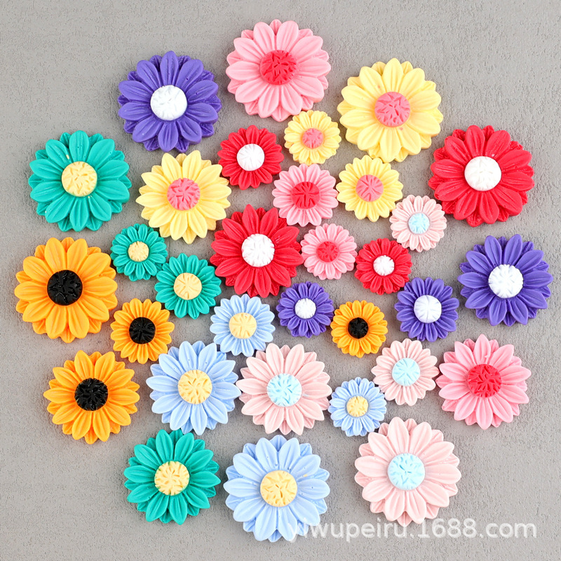 Daisy Sunflower Resin Accessories Flower Hole Shoes DIY Shoes Flower Cream Glue Phone Case DIY Headwear Hairpin Daisy Sunflower Resin Accessories Flower Hole Shoes DIY Shoes Flower Cream Glue Phone Case DIY Headwear Hairpin