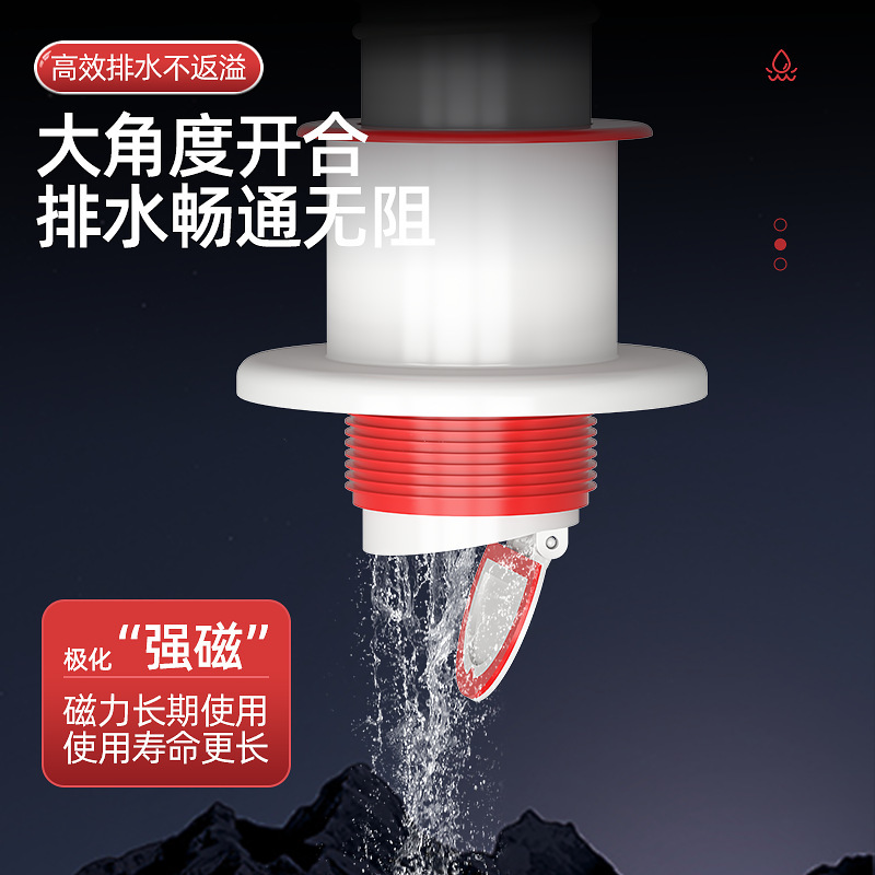 返品防止シールリング床漏れ防止厨房洗面器逆止弁排水下水管路封口蓋口神器|undefined
