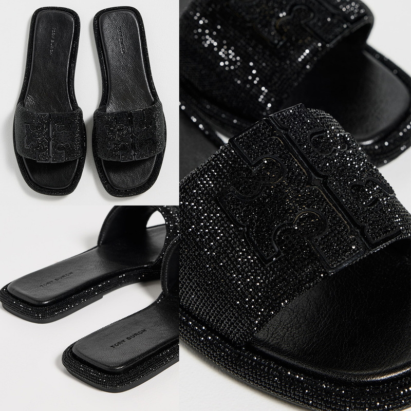 TB Rhinestone Slippers for Women 2026 Summer New Style One-Strap Casual Cross-Border Foreign Trade Sandals slippers