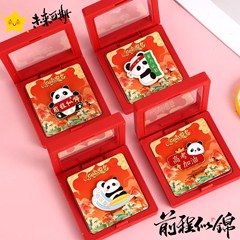 ギフトボックスのパンダのブローチの金榜の題名のバッジを応援します。