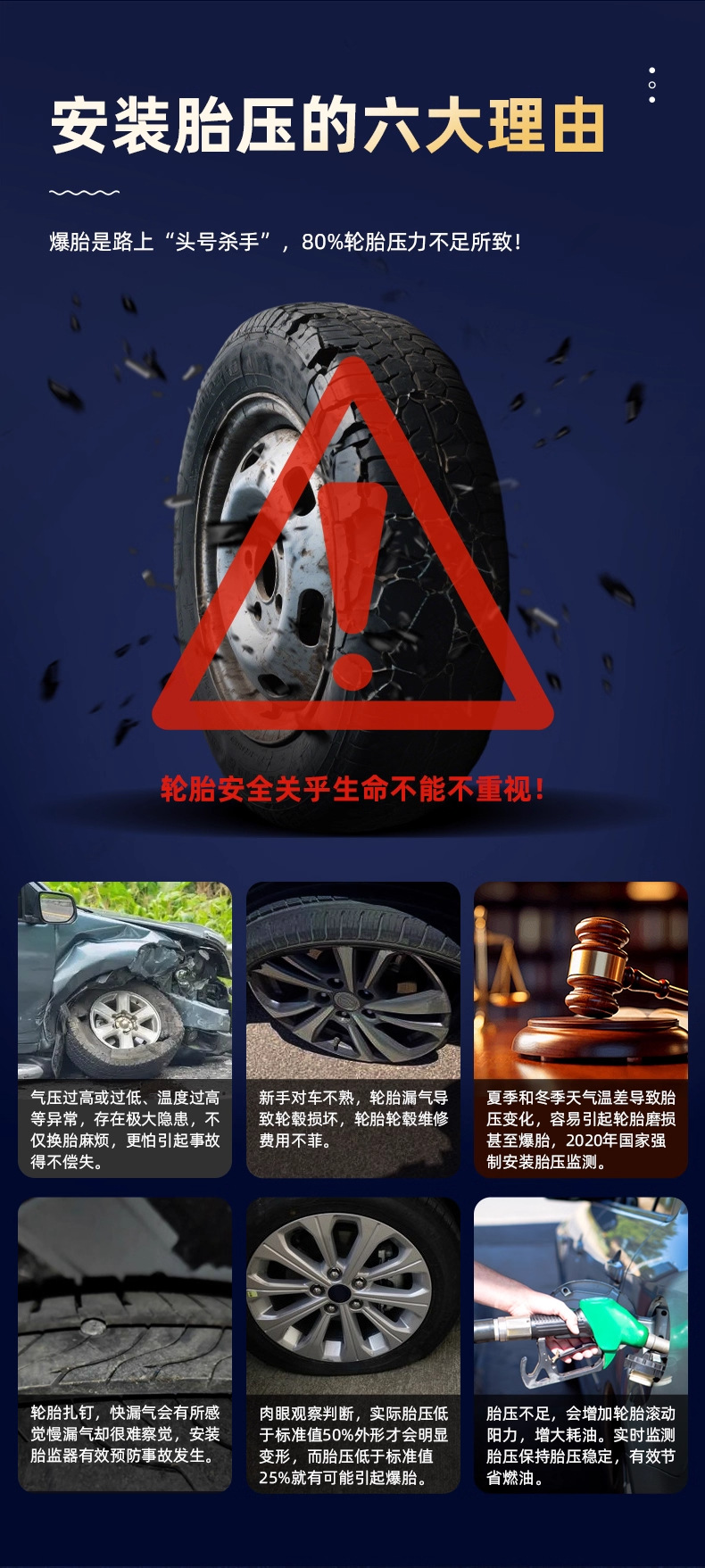 Cross-Border 2025 New Model Programmable Tire Pressure Sensor Universal Car Tire Pressure Monitor Original High Precision