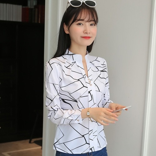 White Tops and Blouses Women Fashion Office Lady Work Shirts