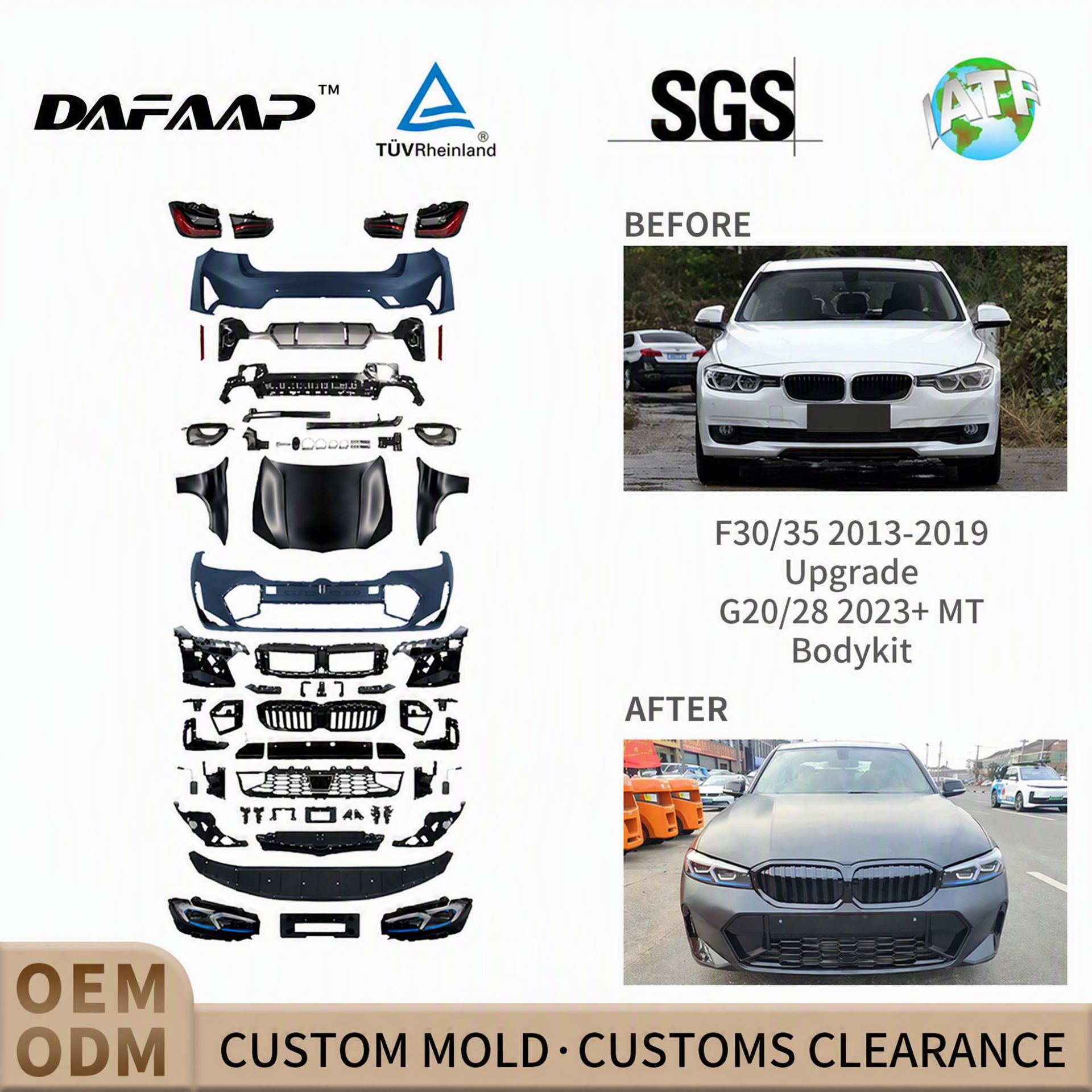 Brand New Car Modification, Suitable for 3 Series F30 Modified to G20 Late-Model Mt Body Kit, Bmw G20 Body Kit