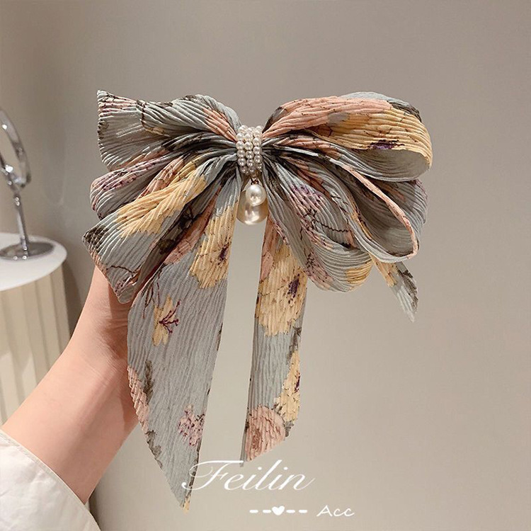 14珍珠碎花蝴蝶结