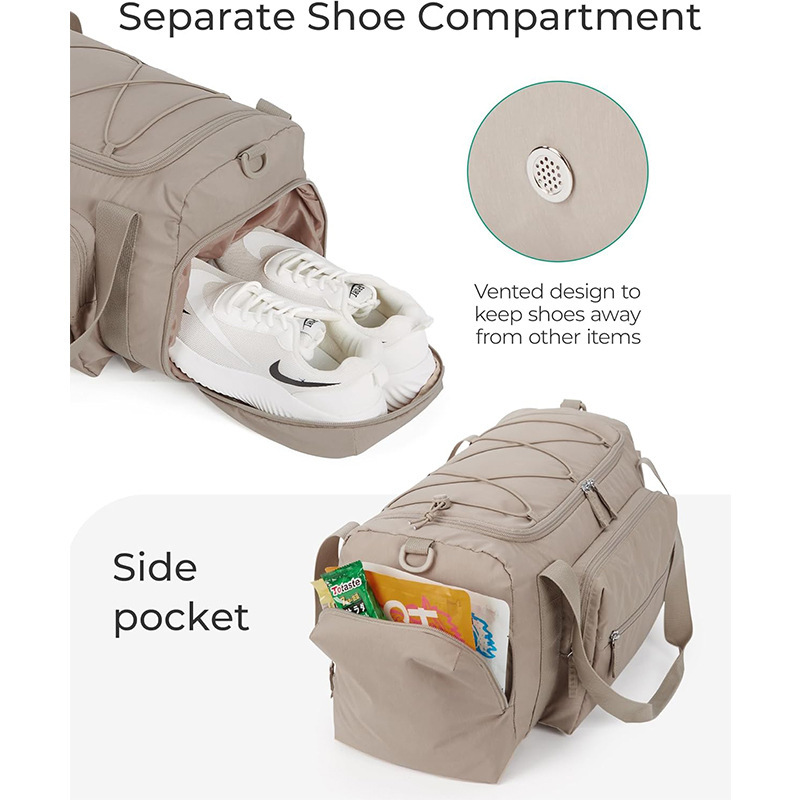 Nueva bolsa de fitness de Amazon, bolsa de equipaje de viaje, bolsa mojada con zapatos, bolsa portátil, mochila de equipaje de viaje impermeable