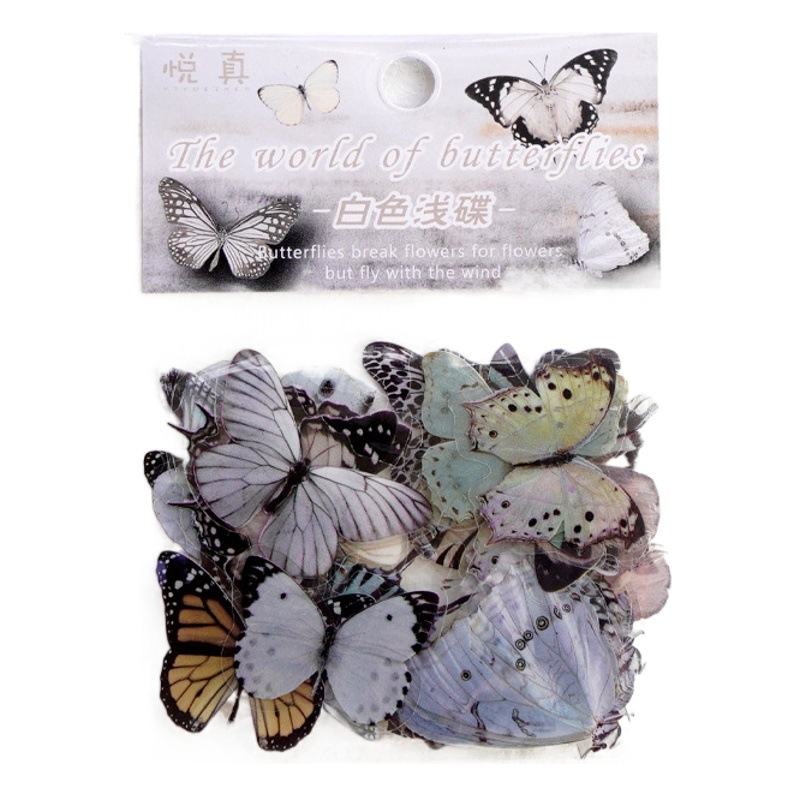 Yueshen cultural creativo Butterfly Garden Journal Pegatinas impermeables para mascotas taza de agua pegatinas decoración de la cáscara del teléfono móvil lindas pequeñas pegatinas