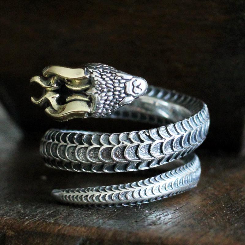 Adjustable retro ethnic ring