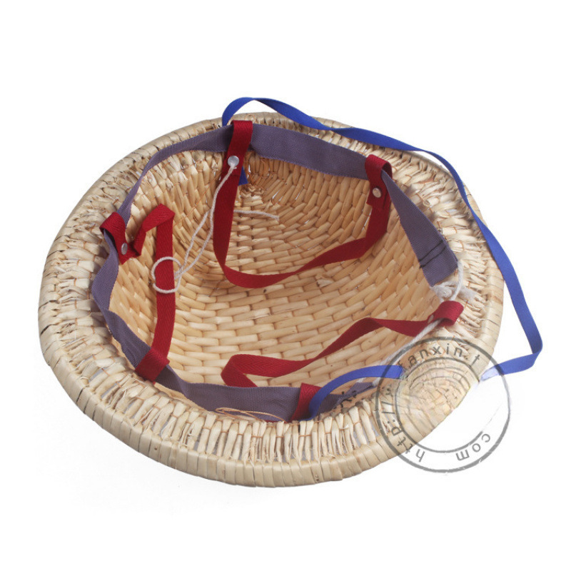 帽藤编柳编表演头盔保护降温用帽子帽遮阳防嗮帽防砸