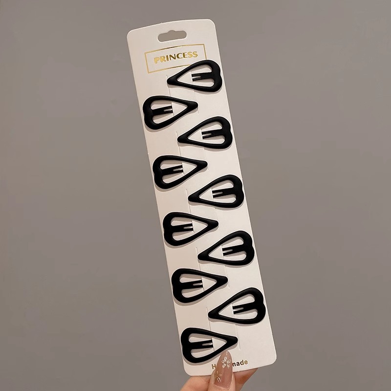 Clips de cabello negro simple lateral buquete clips de cabello mujer cabeza trasera artefacto acabado clips de cabello frente clips de cabello