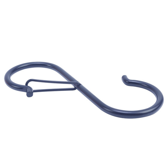 Windproof S Hook, Punch-Free Metal Hook, Bathroom Balcony Kitchen Anti-Fall Storage S-Shaped Spring Buckle Anti-Fall Hook