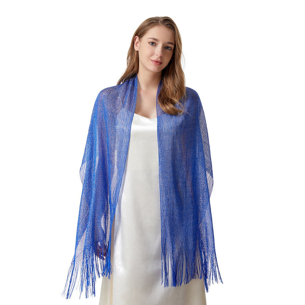 Women's Fashion Solid Color Polyester Tassel Shawls display picture 9