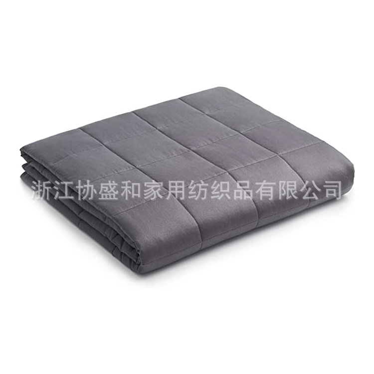 Suministro directo de manta de gravedad algodón gris oscuro gris claro empalme cuentas de vidrio relleno de gravedad exportado weighted blank