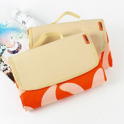 时尚黄cc野餐防潮垫 野营垫子野餐布加厚防潮垫防水地垫|ru