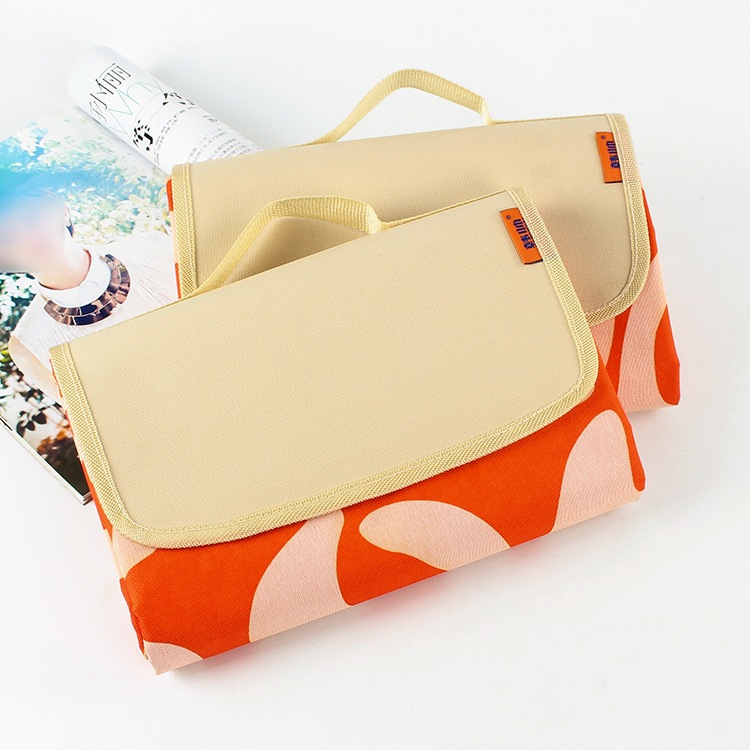 时尚黄cc野餐防潮垫 野营垫子野餐布加厚防潮垫防水地垫|ru