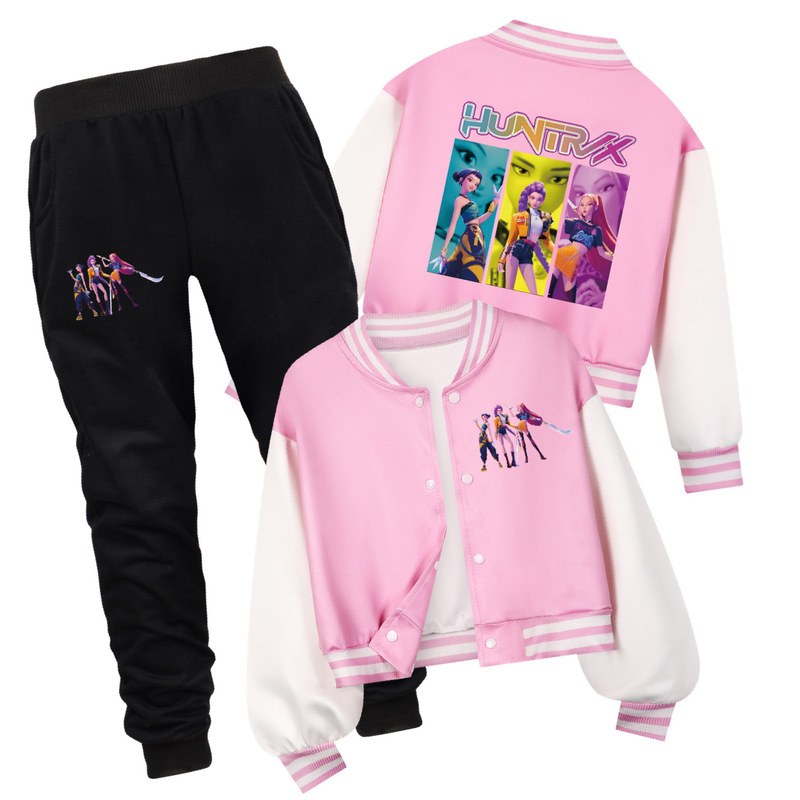 Kpop猎魔女团 春秋儿童短款棒球服套装  4979|undefined