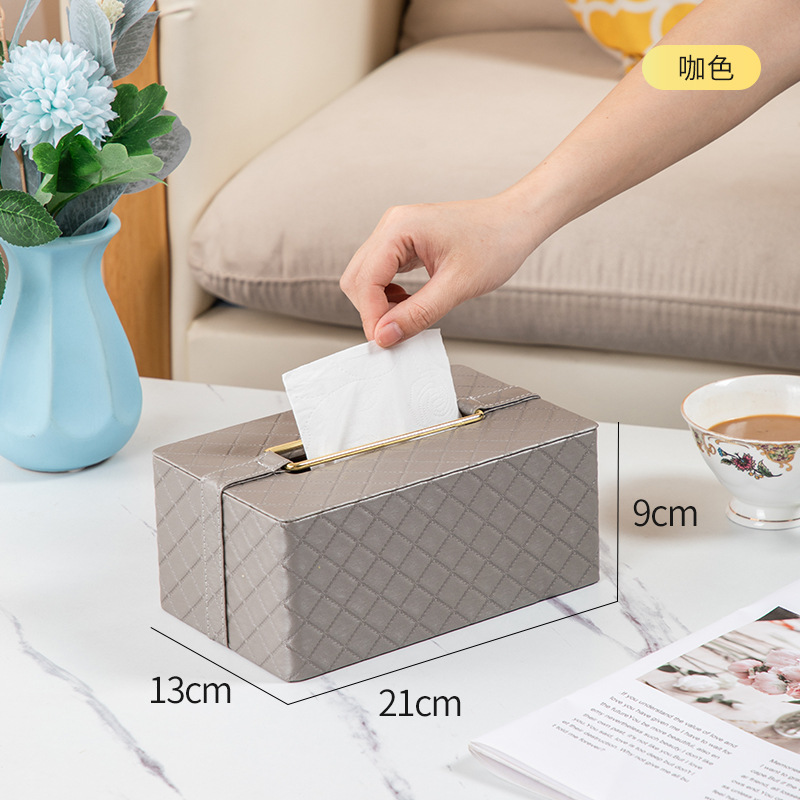 Caja de tejido hogar sala de estar comedor mesa de café Nordic Luz de lujo simple multi-funcional creativo lindo caja de almacenamiento de control remoto