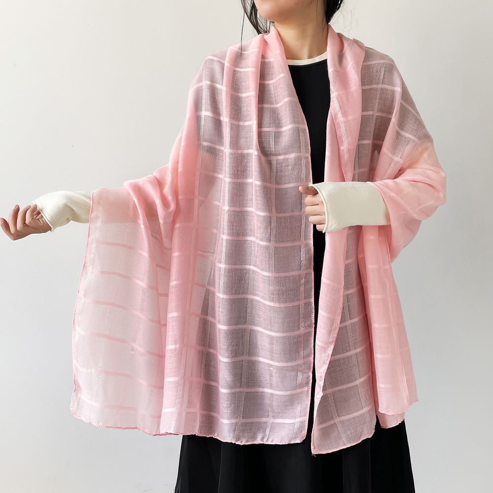Femmes Rétro Style Simple Couleur Unie Polyester Écharpe En Soie display picture 32