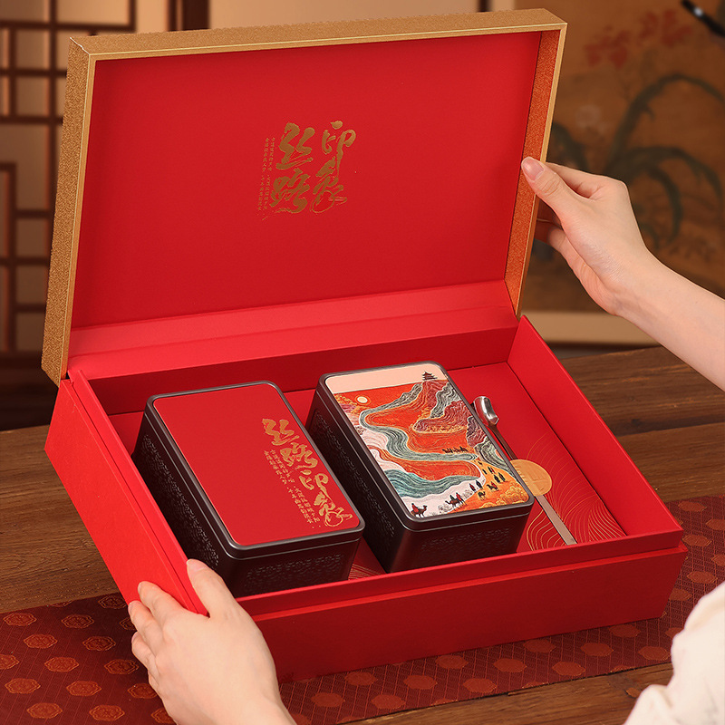 新しい紅茶包装箱空箱文化創造茶ギフトボックス Tieguanyin Jin Junmei Dahongpao ユニバーサル包装箱|undefined