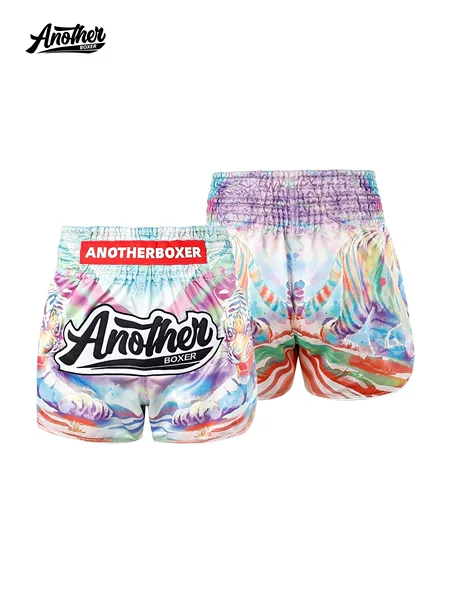 ANOTHERBOXER new colorful tiger-patterned professional boxing shorts, MMA fighting shorts, and combat shorts