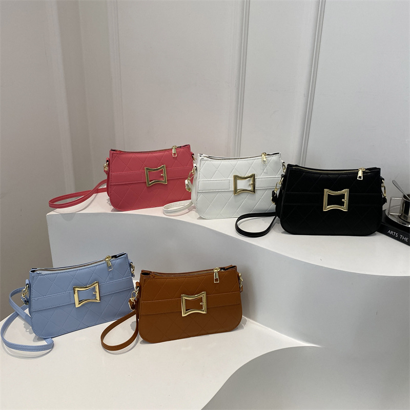 Lingji bordado temperamento bolso de hombro portátil 2025 primavera nuevo estilo coreano bolso de moda casual bolso de mujer