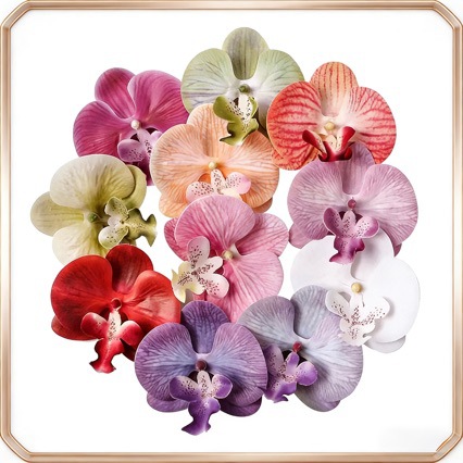 3D Printed Realistic Film-Style Butterfly Orchid Flower Buds and Petals, Film-Style Butterfly Orchid Flower Heads