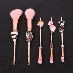 Cursed Specter Makeup Brush Set of 10 Anime Series Metal Beauty Brushes Five Eyes Powder Brush Eyeshadow Brush