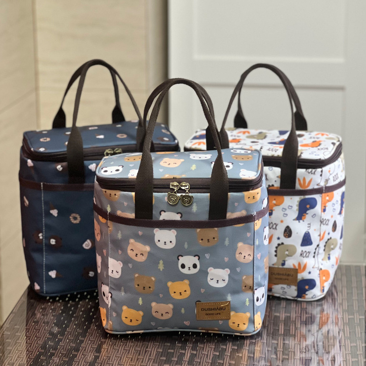 Waterproof and Oil-Proof Thickeneded Insulated Lunch Box Bag for Students and Office Workers with Rice Handbag Lunch Bag Large Capacity Picnic Bag Waterproof and Oil-Proof Thickeneded Insulated Lunch Box Bag for Students and Office Workers with Rice Handbag Lunch Bag Large Capacity Picnic Bag