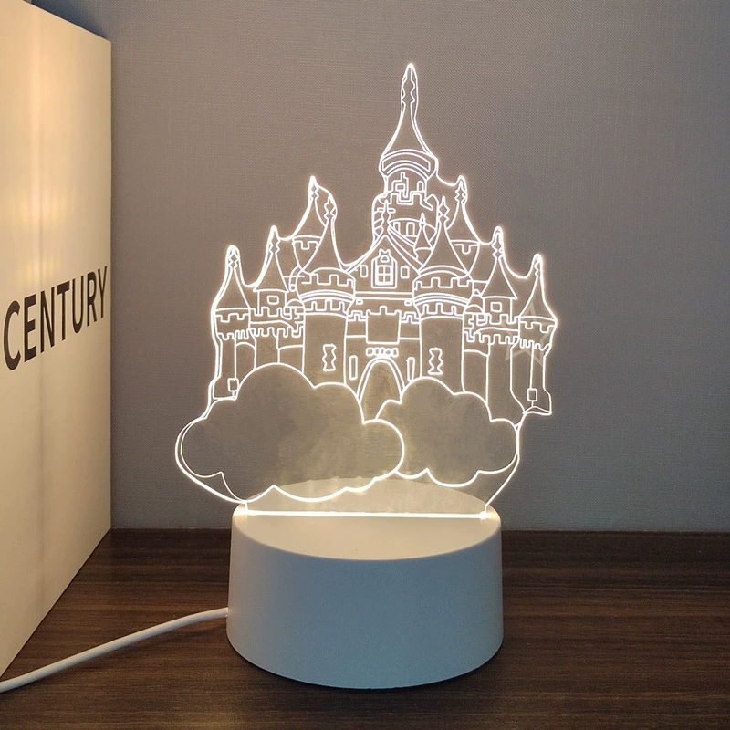 Creative three dimensional night light for bedroom, LED lantern for bed, energy-saving lamp, wholesale, 3D, eyes protection