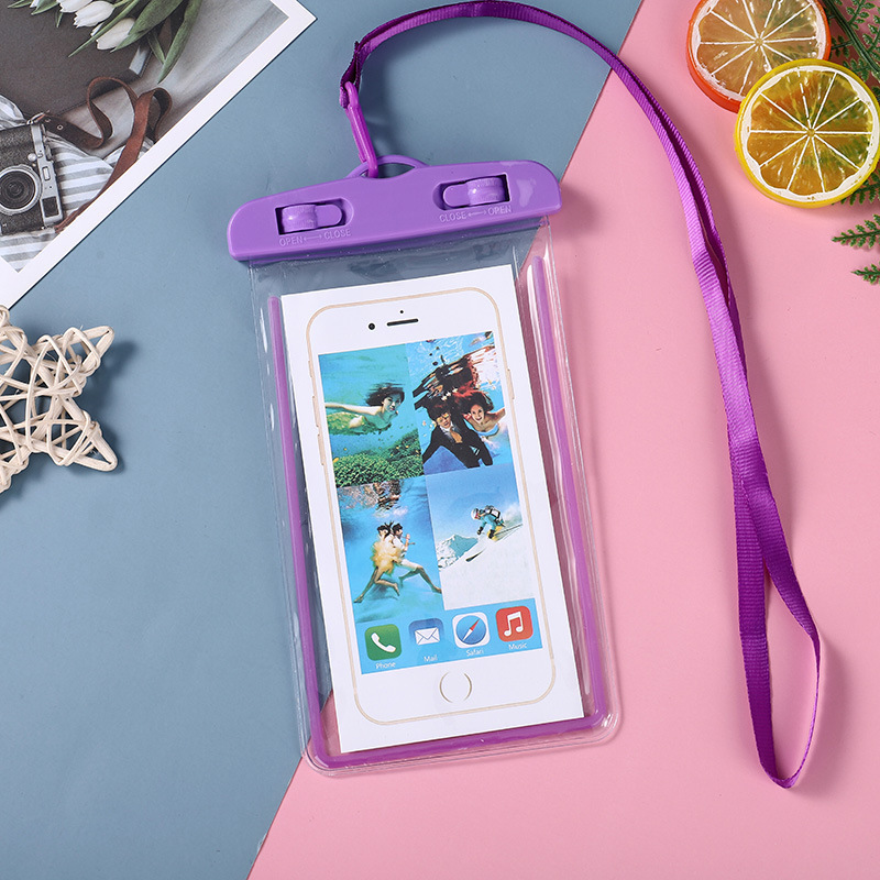 スポット屋外水泳蛍光携帯電話防水バッグ pvc ダイビングラフティング発光タッチスクリーンカメラ携帯電話防水ケース|undefined