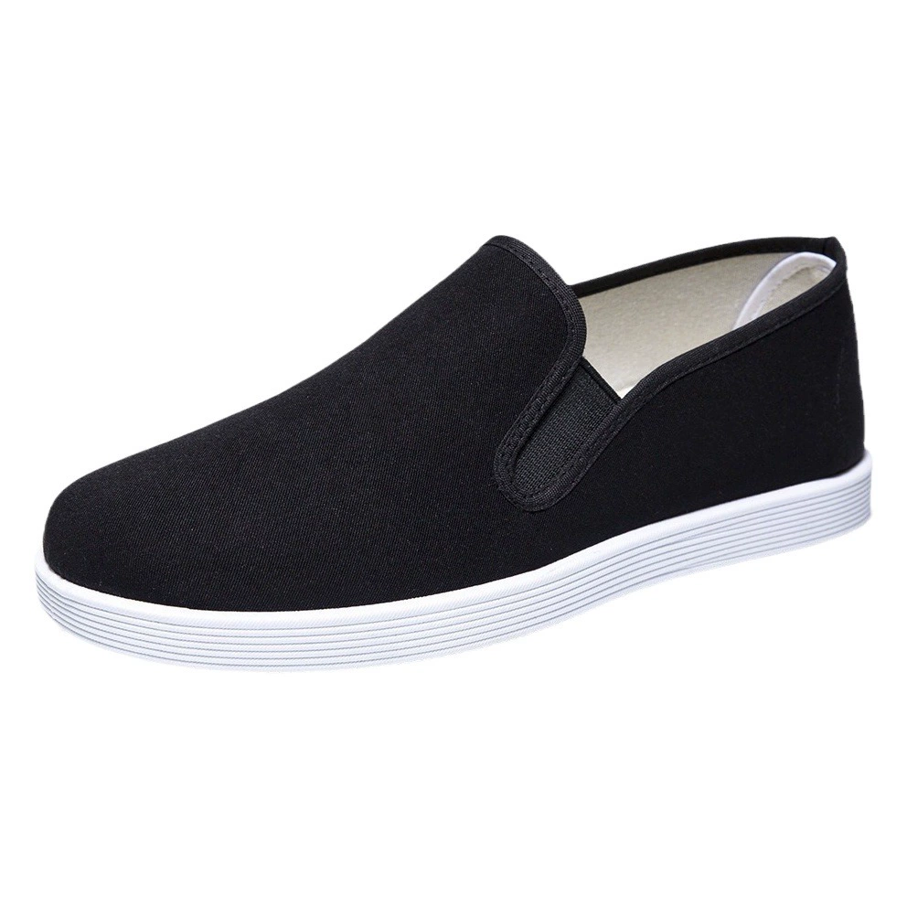 Мужская Тканевая обувь Old Beijing, мужская обувь на толстой подошве, удобная дышащая прочная рабочая обувь больших размеров для среднего и пожилого возраста с квадратным горлом