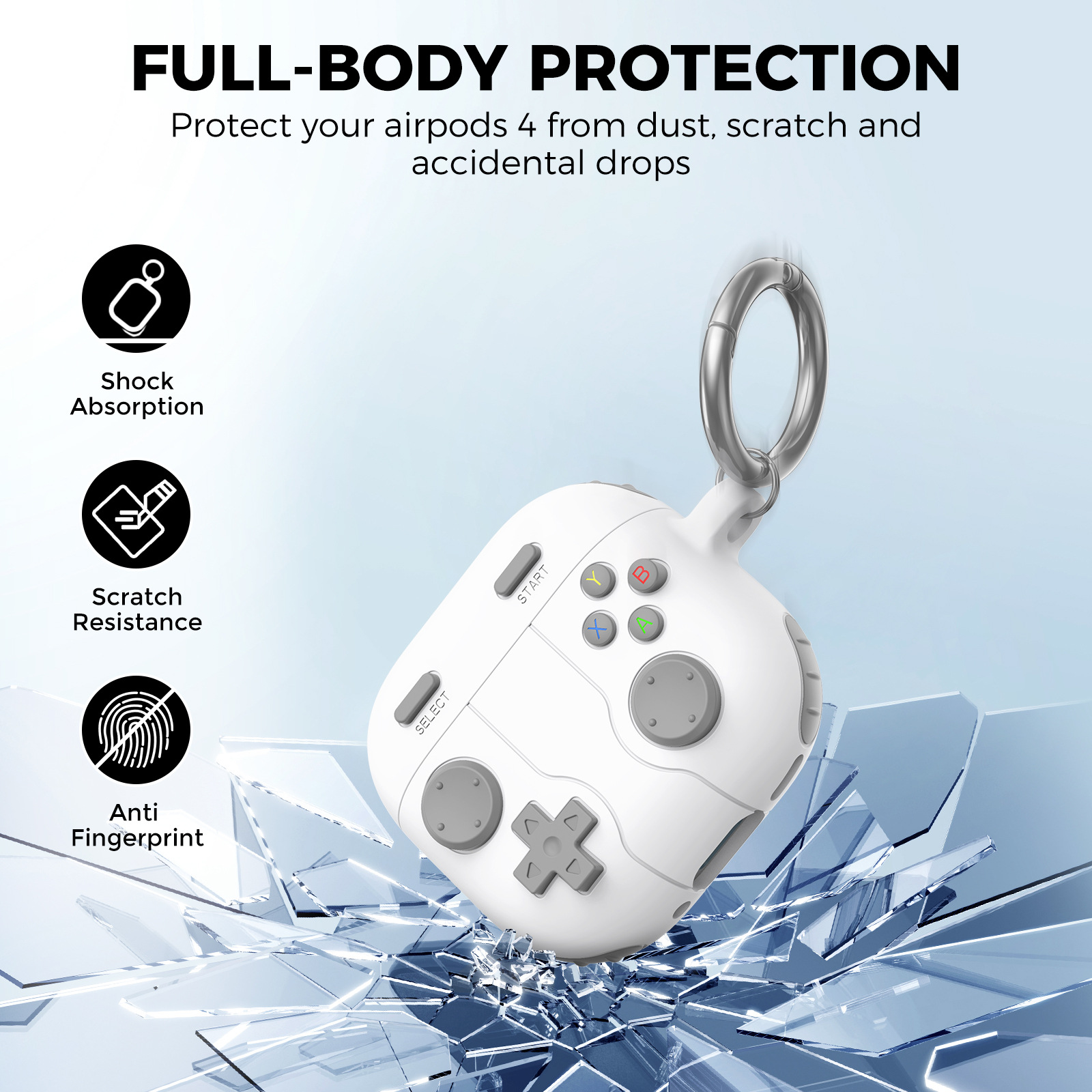 適用蘋果AirPods 4個性遊戲機造型 2024新款AirPods 4 硅膠保護套