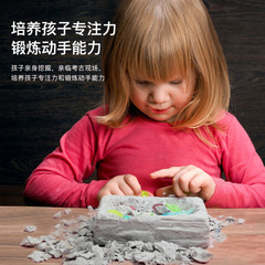 新品挖掘考古夜光多彩寶石童話世界兒童益智手工挖寶藏化石玩具