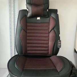 新款汽车座垫全包座椅套四季通用专用坐垫皮革座垫广东