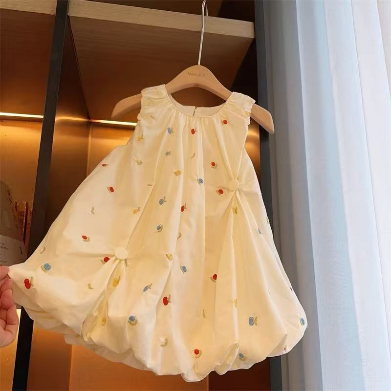 Girls dress Summer 2025 New Baby Princess Dress Children's Skirt Sleeveless Flower Bub Dress Summer Children's Fashion