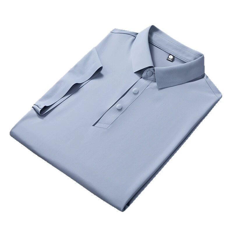 Летняя новая рубашка-поло для мужчин среднего и старшего возраста, быстросохнущая, с защитой от солнца, 2025, новая рабочая одежда