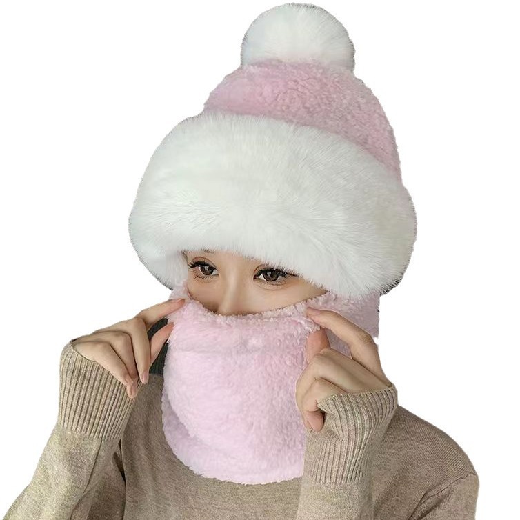 Clearance For Women, Autumn And Winter, Cycling, Warm, Ear Protection, Head Wrap, Pullover Hat, Plush Neck Warmer, Face_voghion.com