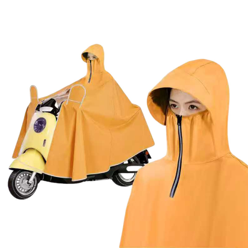 Directly Supplied from the Manufacturer, Large Zipper Raincoat with Separate Sections for People and Vehicles, Thickened Waterproof Electric Motorcycle Riding Raincoat Directly Supplied from the Manufacturer, Large Zipper Raincoat with Separate Sections for People and Vehicles, Thickened Waterproof Electric Motorcycle Riding Raincoat