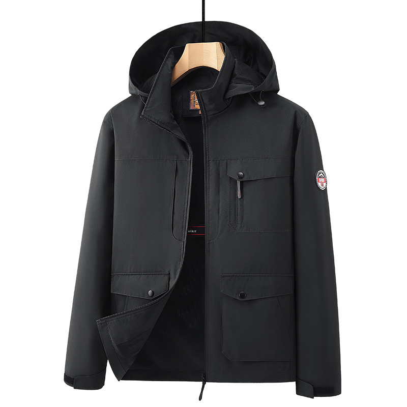 Jacket Fleece Thickened Casual Outdoor Hooded Large Size Jacket Men's Jacket Autumn_viptrois.com