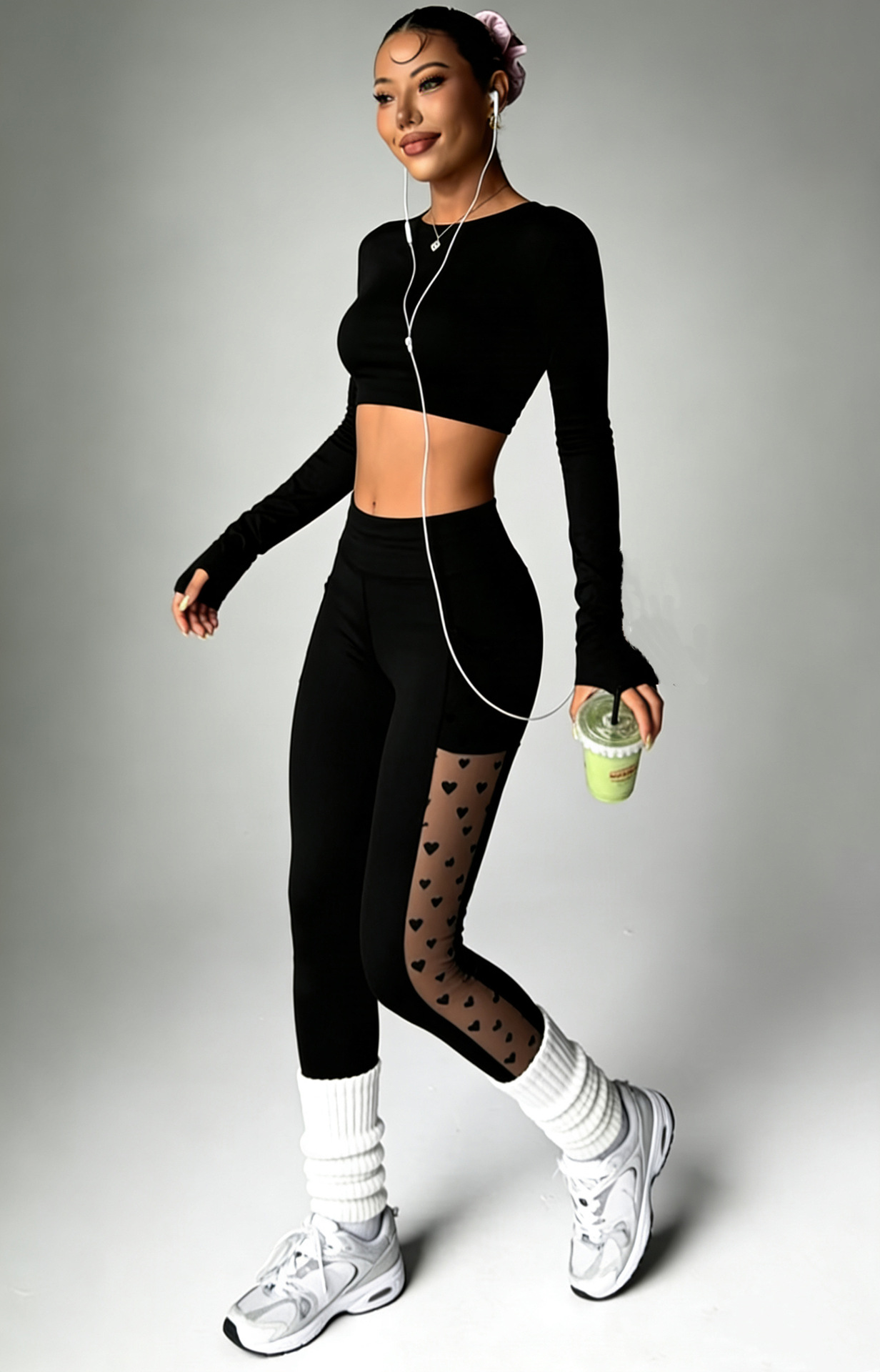 Nuevos pantalones deportivos al aire libre de nueve puntos, pantalones de malla de bolsillo, pantalones de malla de bolsillo, mujeres image 11