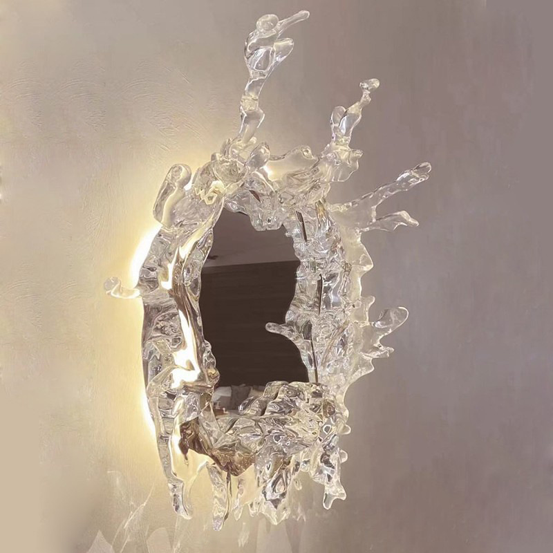 Title 9, Yaratıcı Su Püskürtmeli Makyaj Aynası Duvar Lam...