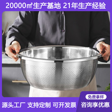 加厚不锈钢圆盆欧式调料缸厨房家用洗菜盆打蛋盆和面盆汤盆沥水盆