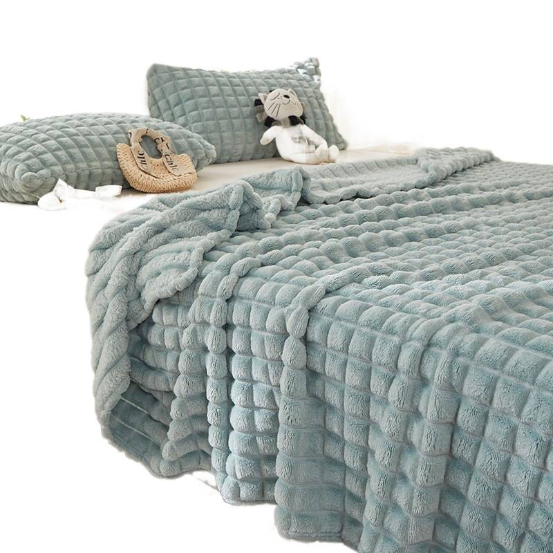 Amazon venta caliente 2026 nueva piel cómoda nube de sueño color sólido caliente flores tallado manta manta manta manta