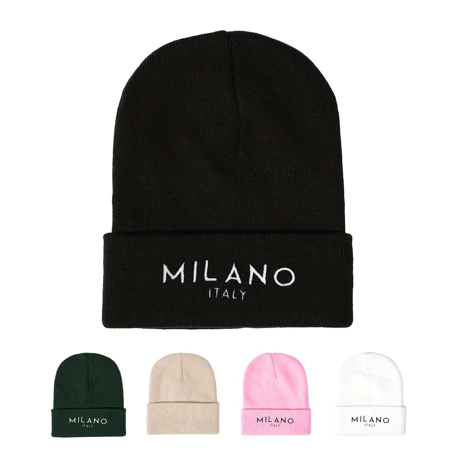 Nuevo bordado MILANO sombrero de punto caliente popular sombrero de punto casual coreano
