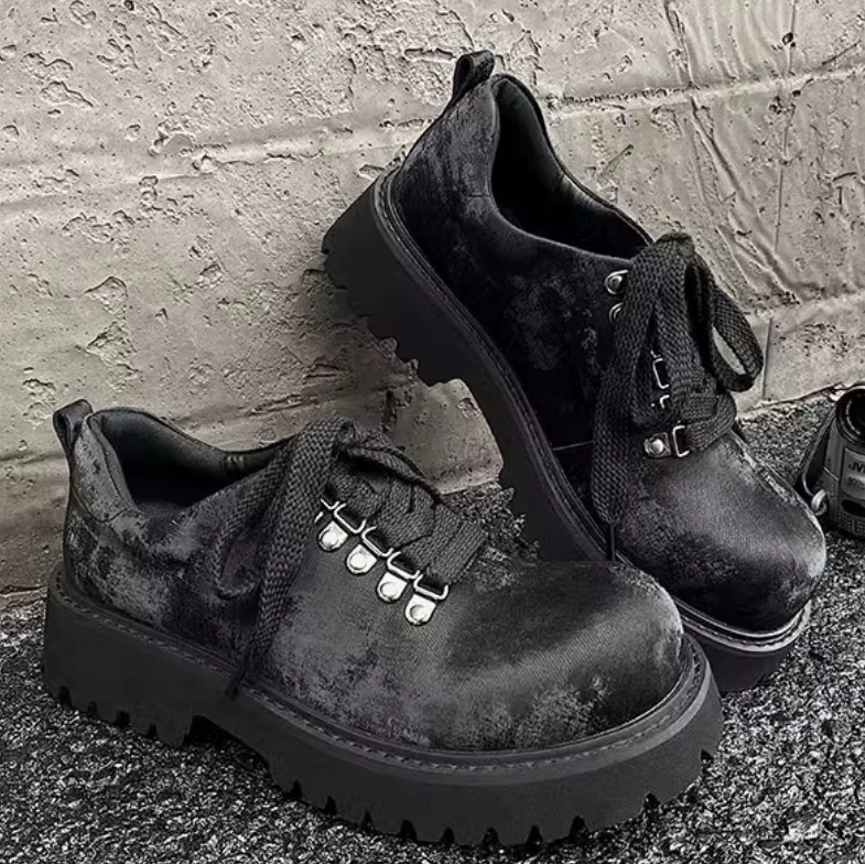 Ветер отходов ретро осень 2025 новые кожаные ботинки с большой головой дерби кожаные ботинки мужские ботинки весна и осень зима ботинки Мартин