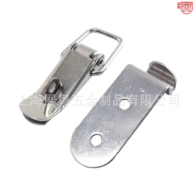 304 acero inoxidable 106 hebilla de resorte caja de herramientas hebilla de madera bolsa hebilla de caja fija hebilla de boca de pato