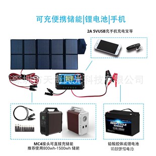 100w Foldableable Solar Kit 5 * 20w Suitcase Solar Module Portable Solar Charger